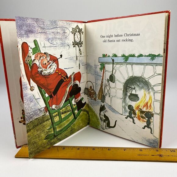 VTG 1966 Santa’s Surprise Book Whitman BIG Tell-a-Tale Joan Potter Elwart HC - Picture 8 of 12